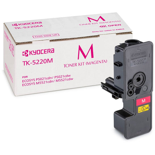 Kyocera TK5220M Magenta Toner Cartridge 1.2k pages - 1T02R9BNL1 - ONE CLICK SUPPLIES