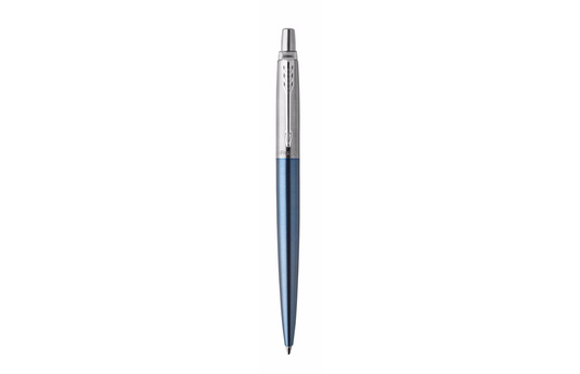 Parker Jotter Ballpoint Pen Waterloo Blue/Chrome Barrel Blue Ink Gift Box - 1953191 - ONE CLICK SUPPLIES