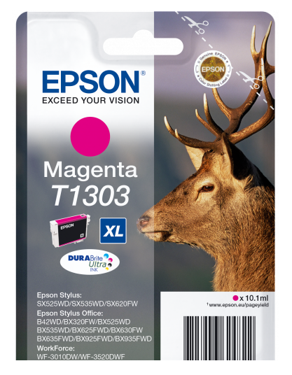 Epson T1303 Stag Magenta High Yield Ink Cartridge 10ml - C13T13034012 - ONE CLICK SUPPLIES