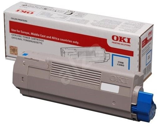 OKI Cyan Toner Cartridge 10K pages - 46443103 - ONE CLICK SUPPLIES