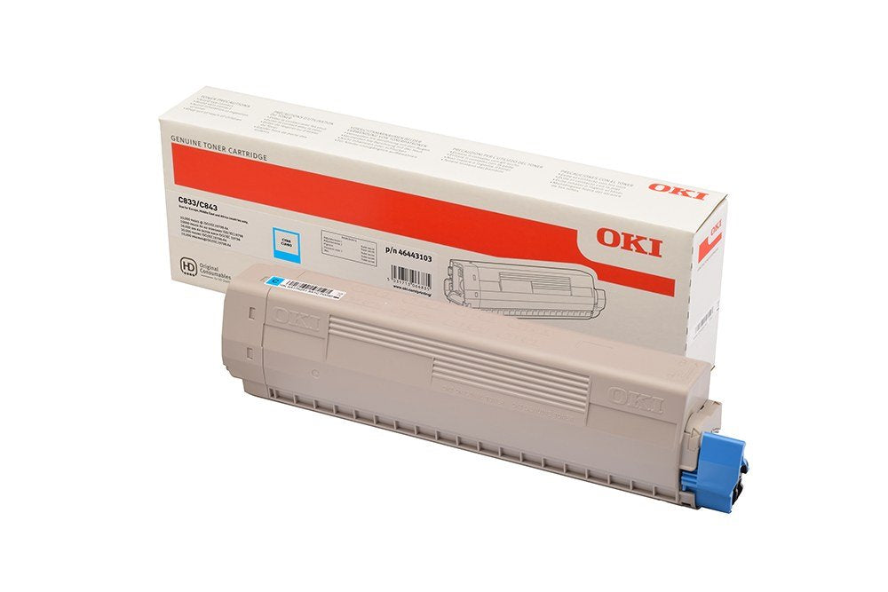 OKI Cyan Toner Cartridge 7K pages - 46471103 - ONE CLICK SUPPLIES