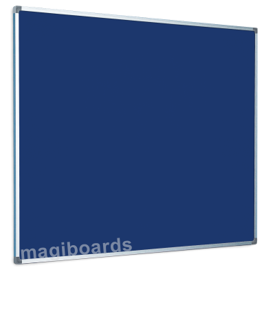 Magiboards Slim Frame Blue Felt Noticeboard Aluminium Frame 1500x1200mm - NF1AB6BLU - ONE CLICK SUPPLIES