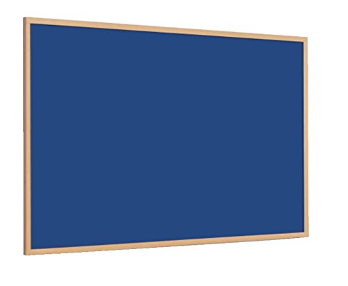 Magiboards Slim Frame Blue Felt Noticeboard Wood Frame 1500x1200mm - NF1WB6BLU - ONE CLICK SUPPLIES