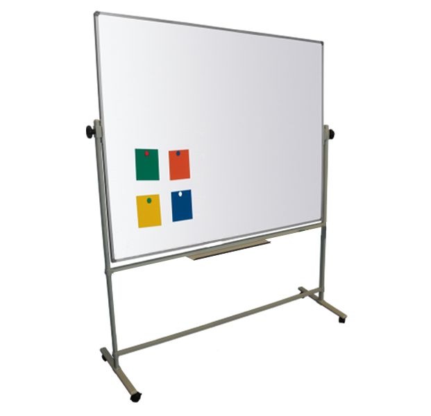 Magiboards Mobile Double Sided Magnetic Coated Steel Whiteboard Aluminium Frame 1200x900mm - MC2007 - ONE CLICK SUPPLIES