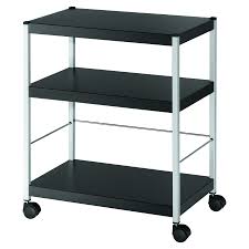 Fast Paper Mobile Trolley Medium 3 Shelves Black/Silver - FDP3M01 - ONE CLICK SUPPLIES