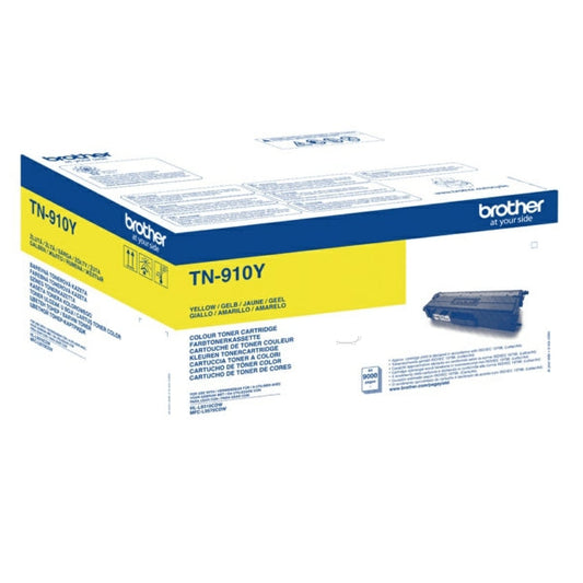 Brother Yellow Toner Cartridge 9k pages - TN910Y - ONE CLICK SUPPLIES