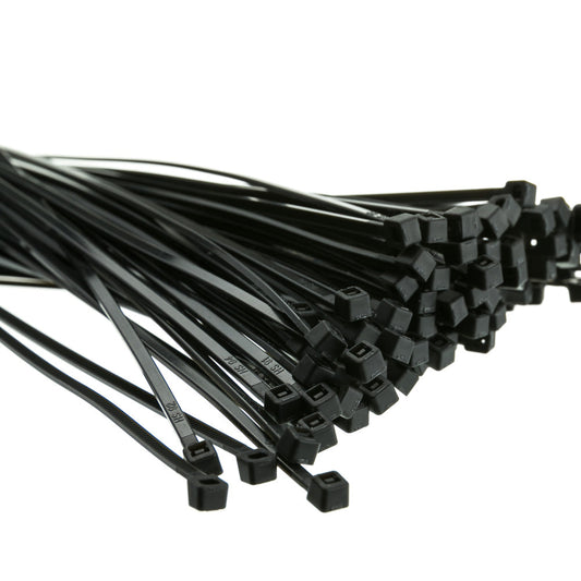 ValueX Cable Ties 200x4.8mm Black (Pack 100) - 4CABBLK - ONE CLICK SUPPLIES