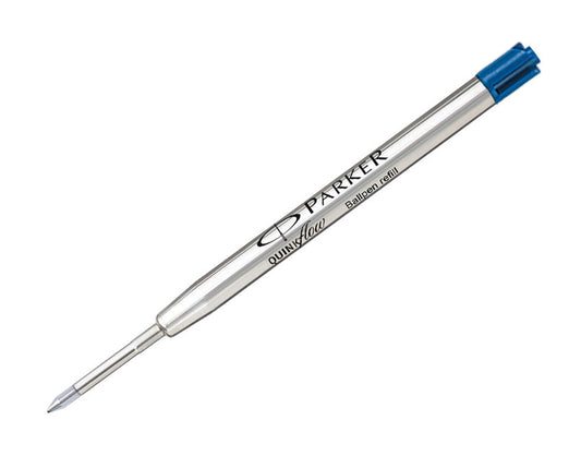 Parker Quink Flow Ballpoint Refill for Ballpoint Pens Medium Blue (Pack 2) - 1950373 - ONE CLICK SUPPLIES