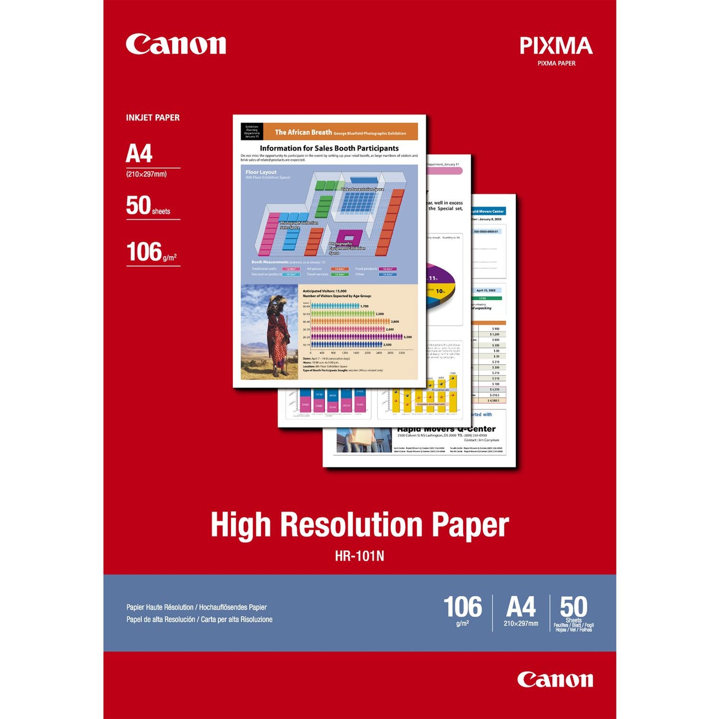 Canon HR100 High Resolution Paper A4 50 Sheets - 1033A002 - ONE CLICK SUPPLIES