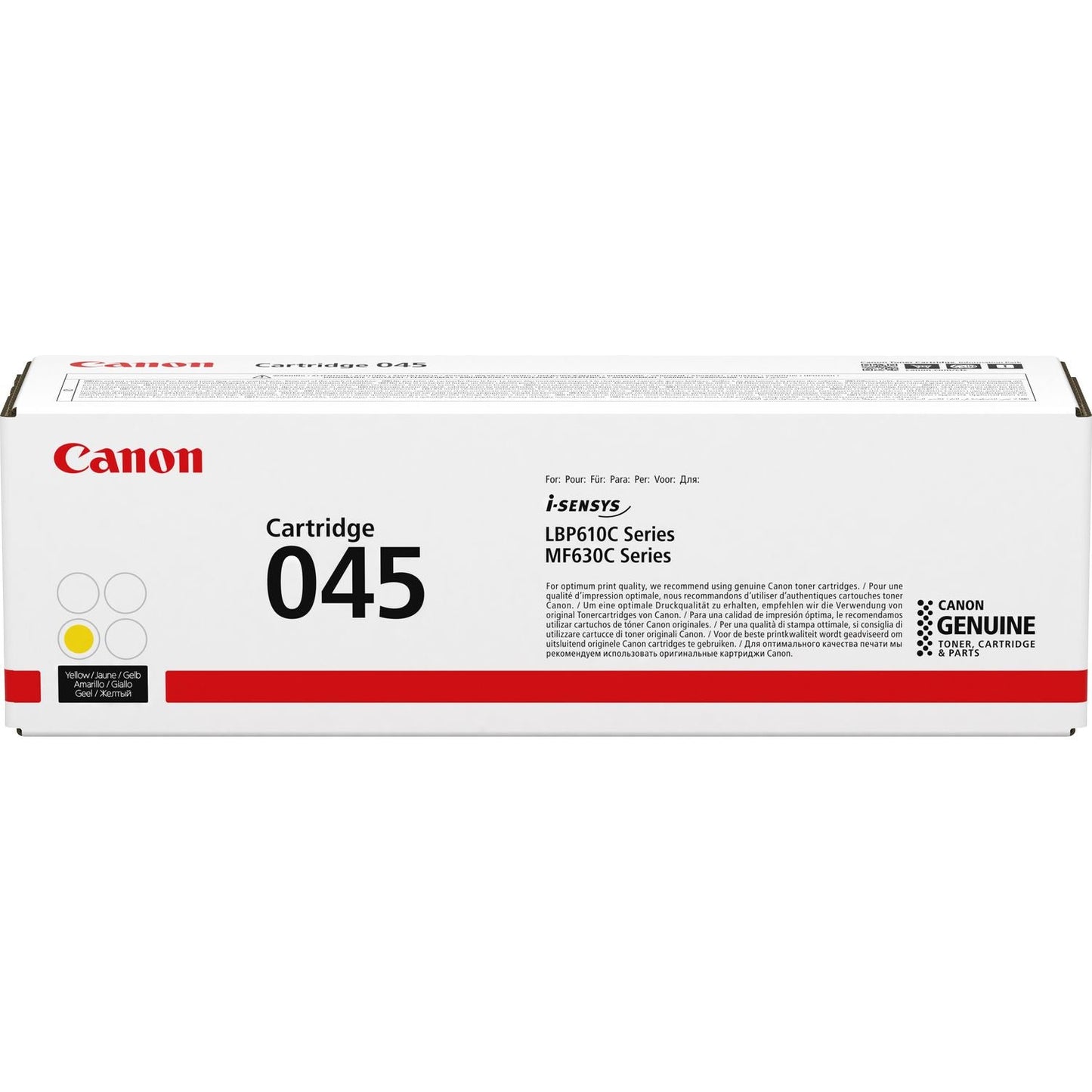 Canon 045Y Yellow Standard Capacity Toner Cartridge 1.3k pages - 1239C002 - ONE CLICK SUPPLIES