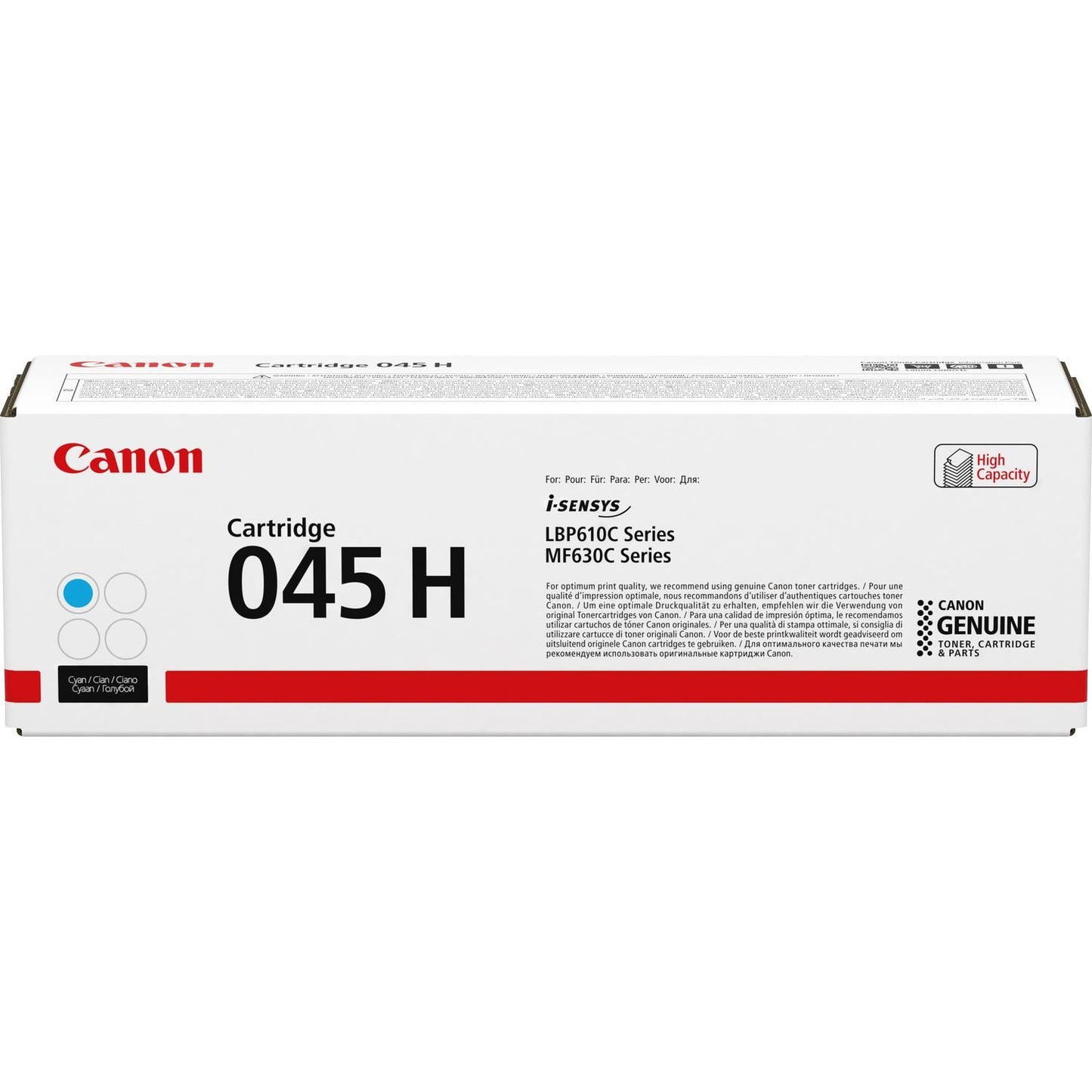 Canon 045HC Cyan High Capacity Toner Cartridge 2.2k pages - 1245C002 - ONE CLICK SUPPLIES