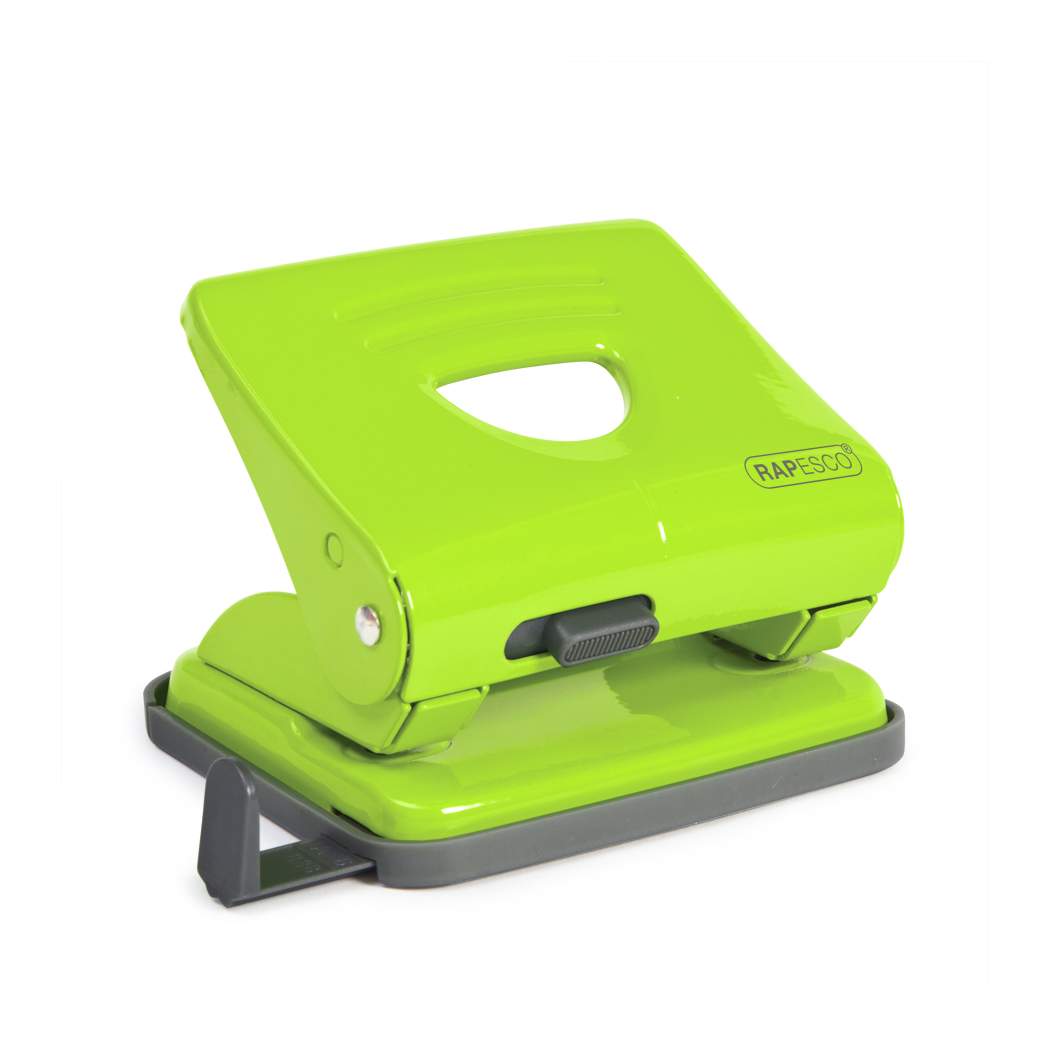 Rapesco 825 2 Hole Punch Metal 25 Sheet Green - 1361 - ONE CLICK SUPPLIES