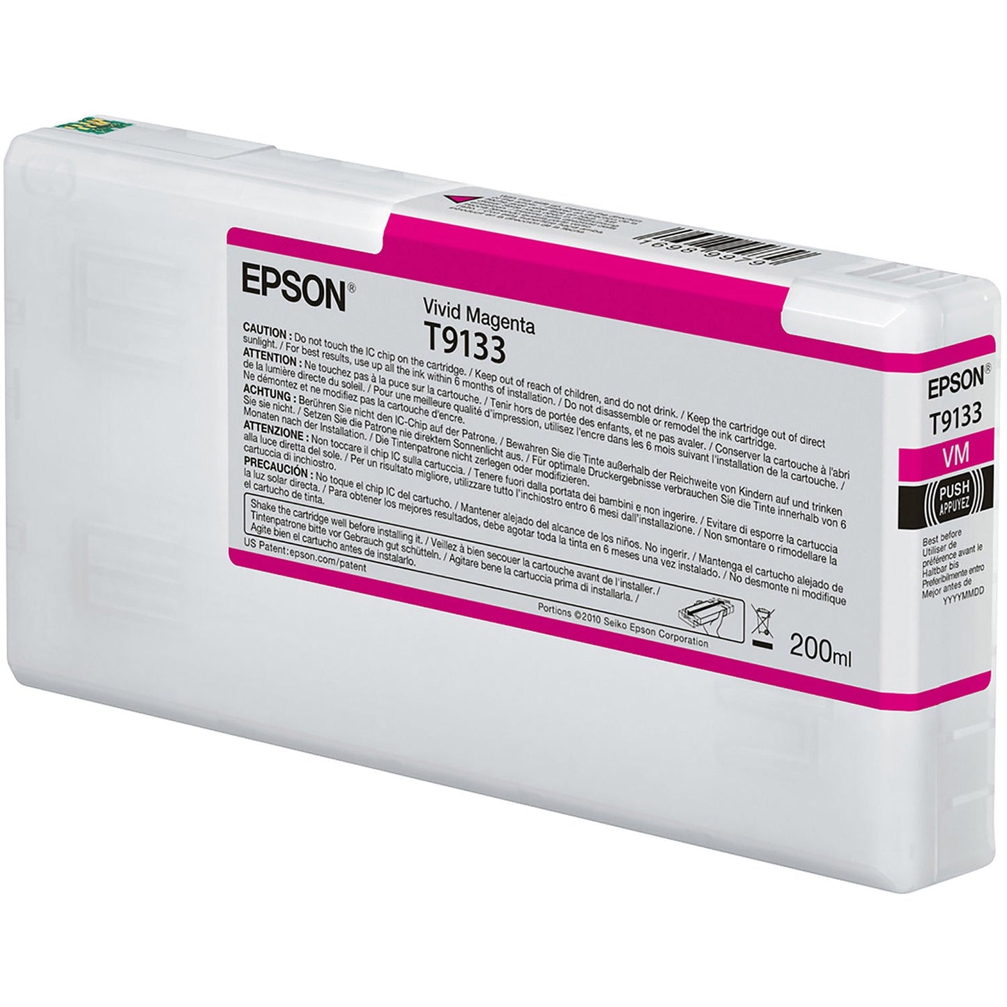 Epson T9133 Vivid Magenta Ink Cartridge 200ml - C13T913300 - ONE CLICK SUPPLIES