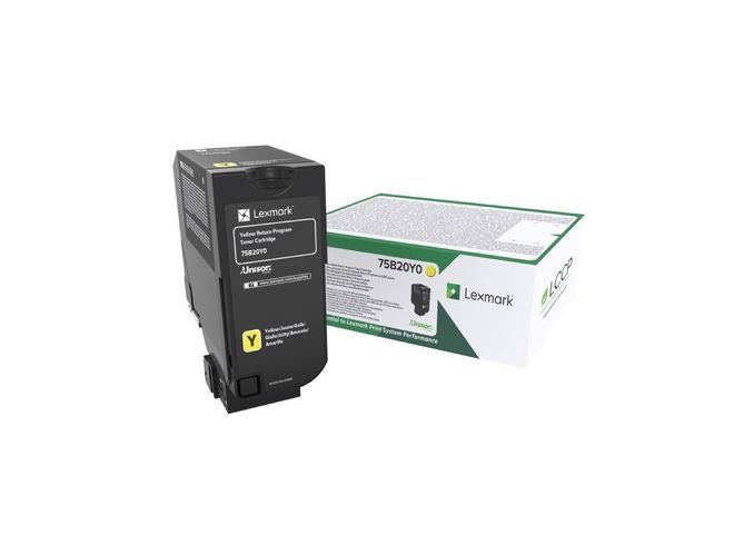 Lexmark Yellow Toner Cartridge 10K pages - 75B20Y0 - ONE CLICK SUPPLIES