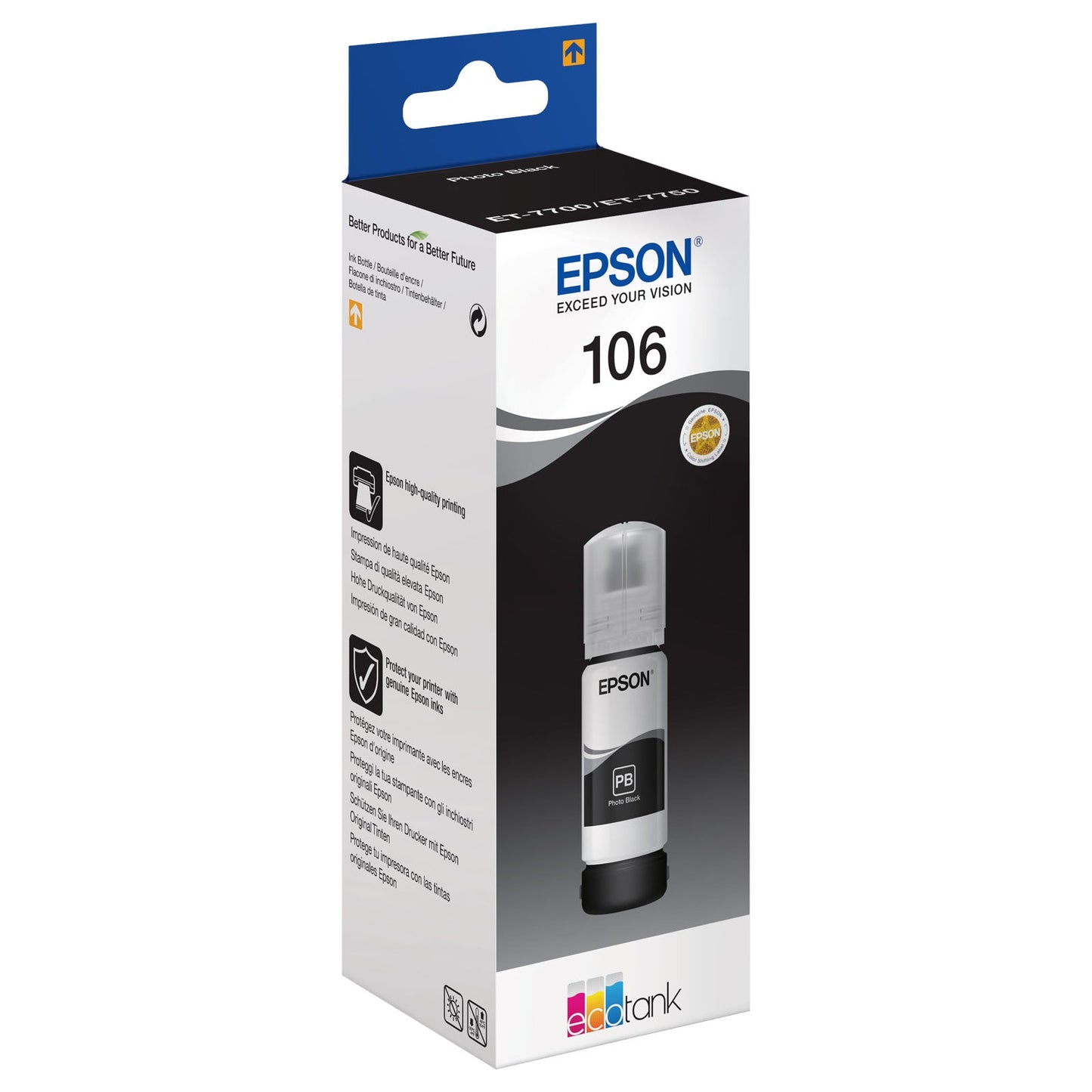 Epson 106 Photo Black Ink Bottle 70ml - C13T00R140 - ONE CLICK SUPPLIES