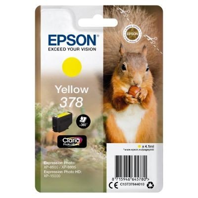 Epson 378 Squirrel Yellow Standard Capacity Ink Cartridge 4ml - C13T37844010 - ONE CLICK SUPPLIES