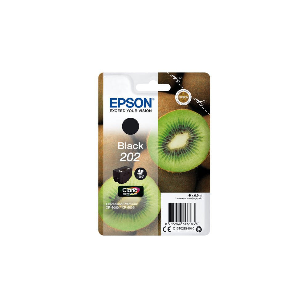 Epson 202 Kiwi Black Standard Capacity Ink Cartridge 7ml - C13T02E14010 - ONE CLICK SUPPLIES