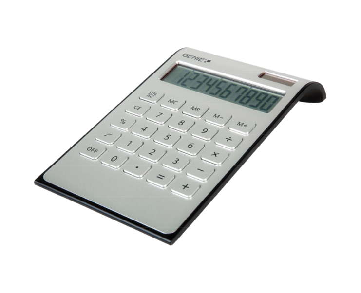 Genie DD400 10 Digit Desktop Calculator Silver - 12353 - ONE CLICK SUPPLIES