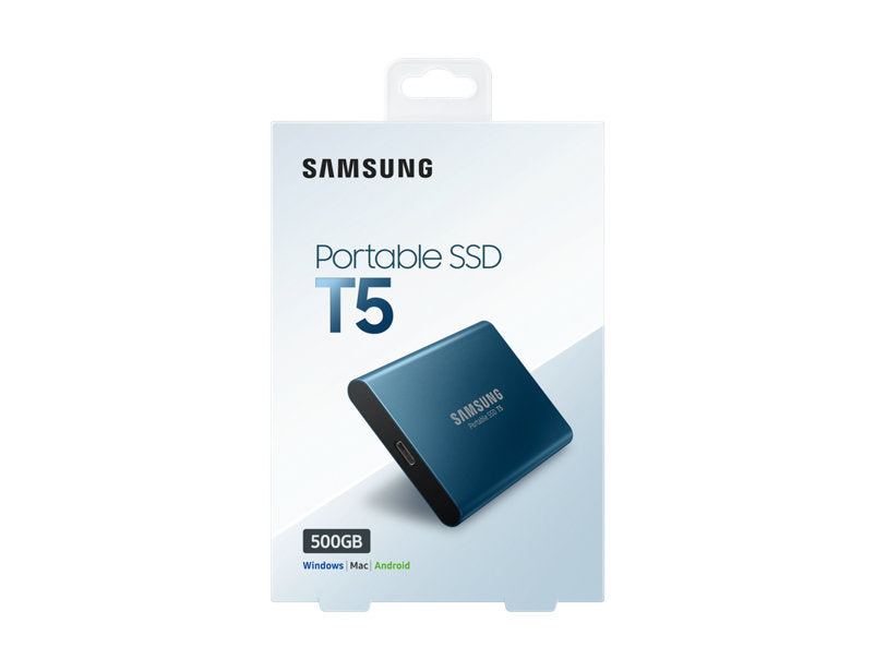 Samsung SSD Ext 500GB T5 Blue USB3.1 Gen2 USBC - ONE CLICK SUPPLIES