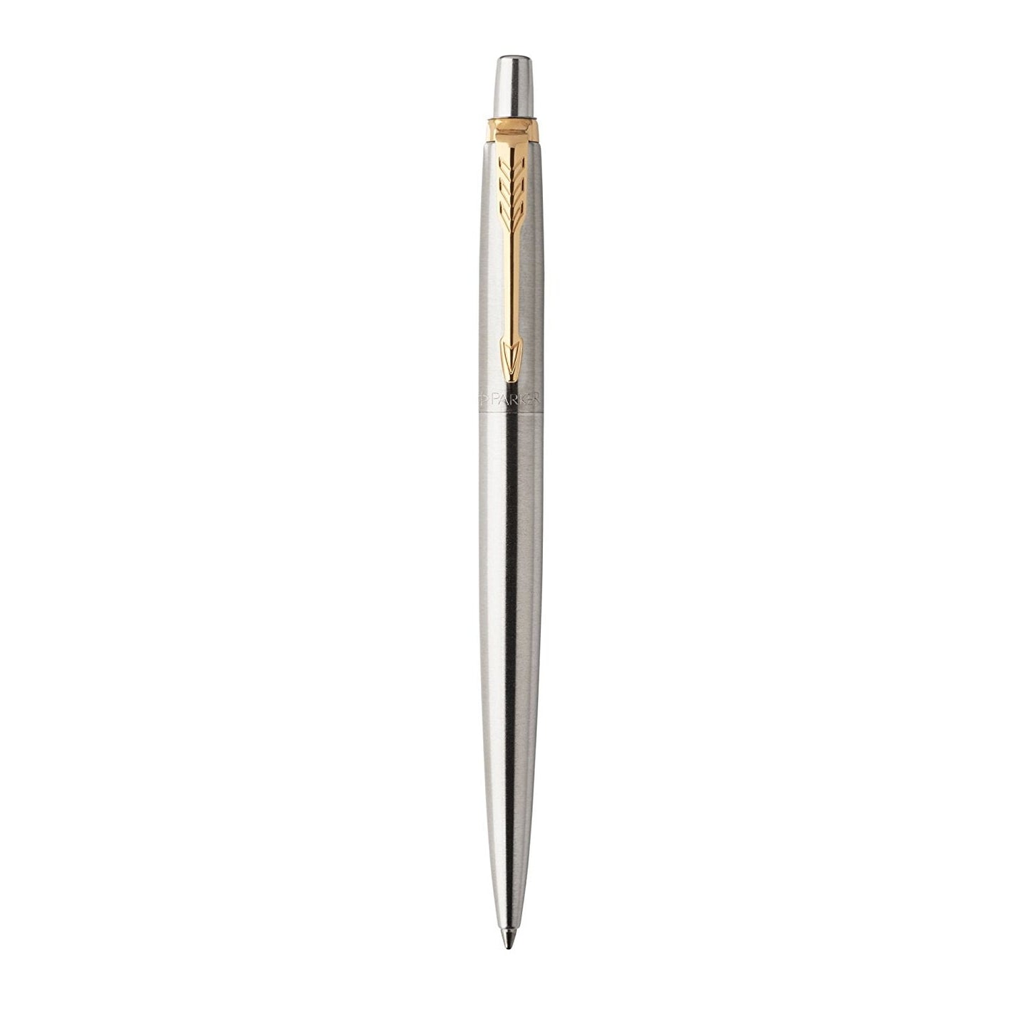 Parker Jotter Ballpoint Pen Stainless Steel/Gold Barrel Blue Ink - 1953206 - ONE CLICK SUPPLIES