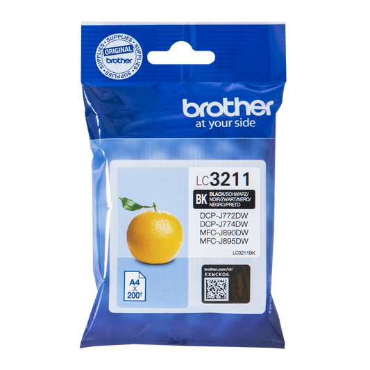 Brother Black Ink Cartridge 15ml - LC3211BK - ONE CLICK SUPPLIES