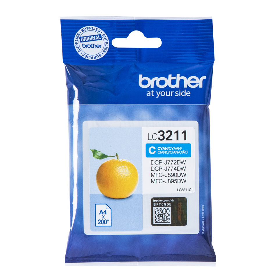 Brother Cyan Ink Cartridge 12ml - LC3211C - ONE CLICK SUPPLIES