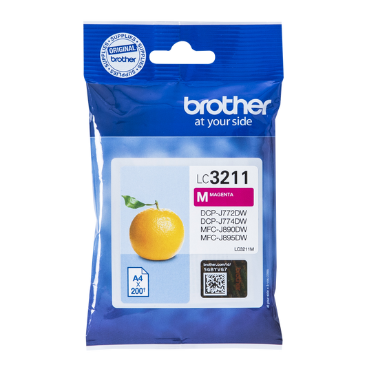 Brother Magenta Ink Cartridge 12ml - LC3211M - ONE CLICK SUPPLIES