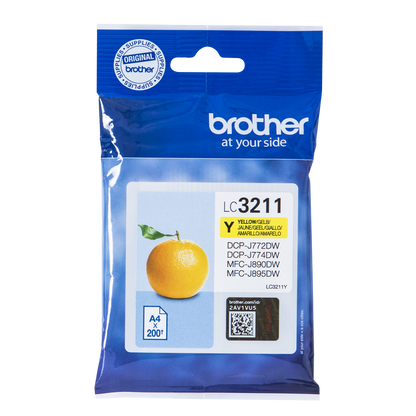 Brother Yellow Ink Cartridge 12ml - LC3211Y - ONE CLICK SUPPLIES