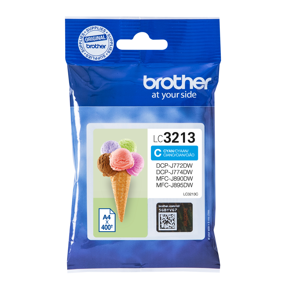 Brother Cyan Ink Cartridge 10ml - LC3213C - ONE CLICK SUPPLIES