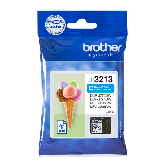 Brother Cyan Ink Cartridge 10ml - LC3213C - ONE CLICK SUPPLIES