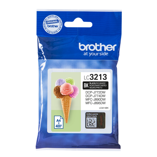 Brother Black Ink Cartridge 15ml - LC3213BK - ONE CLICK SUPPLIES