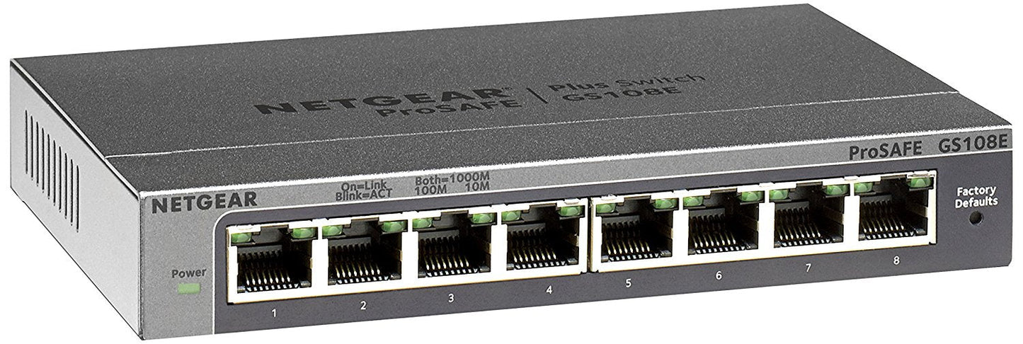 Netgear Unmanaged 8 Port Gigabit Plus Switch - ONE CLICK SUPPLIES