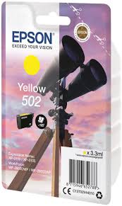 Epson 502 Binoculars Yellow Standard Capacity Ink Cartridge 3ml - C13T02V44010 - ONE CLICK SUPPLIES