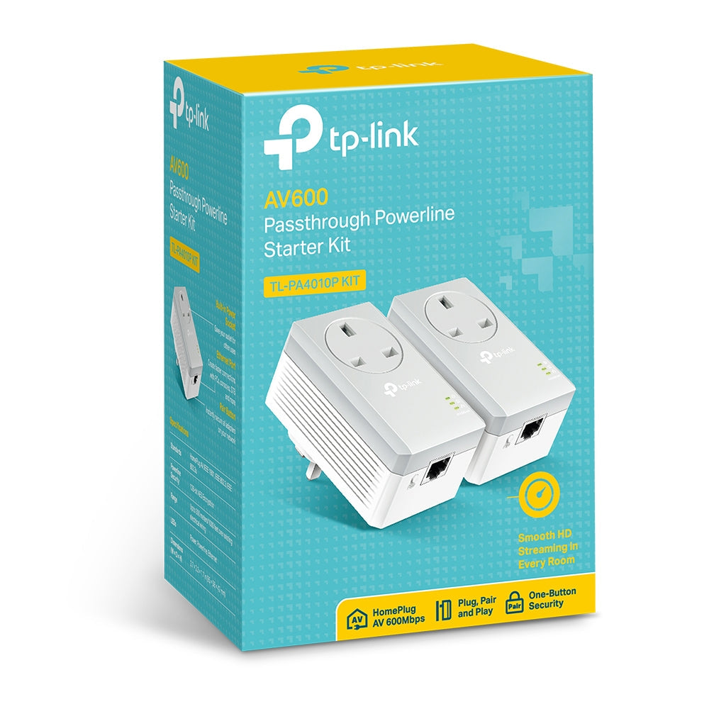 TP Link AV600 Passthrough Powerline - ONE CLICK SUPPLIES