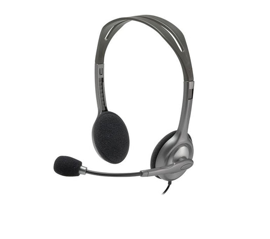 Logitech H111 Binaural Headband Grey - ONE CLICK SUPPLIES