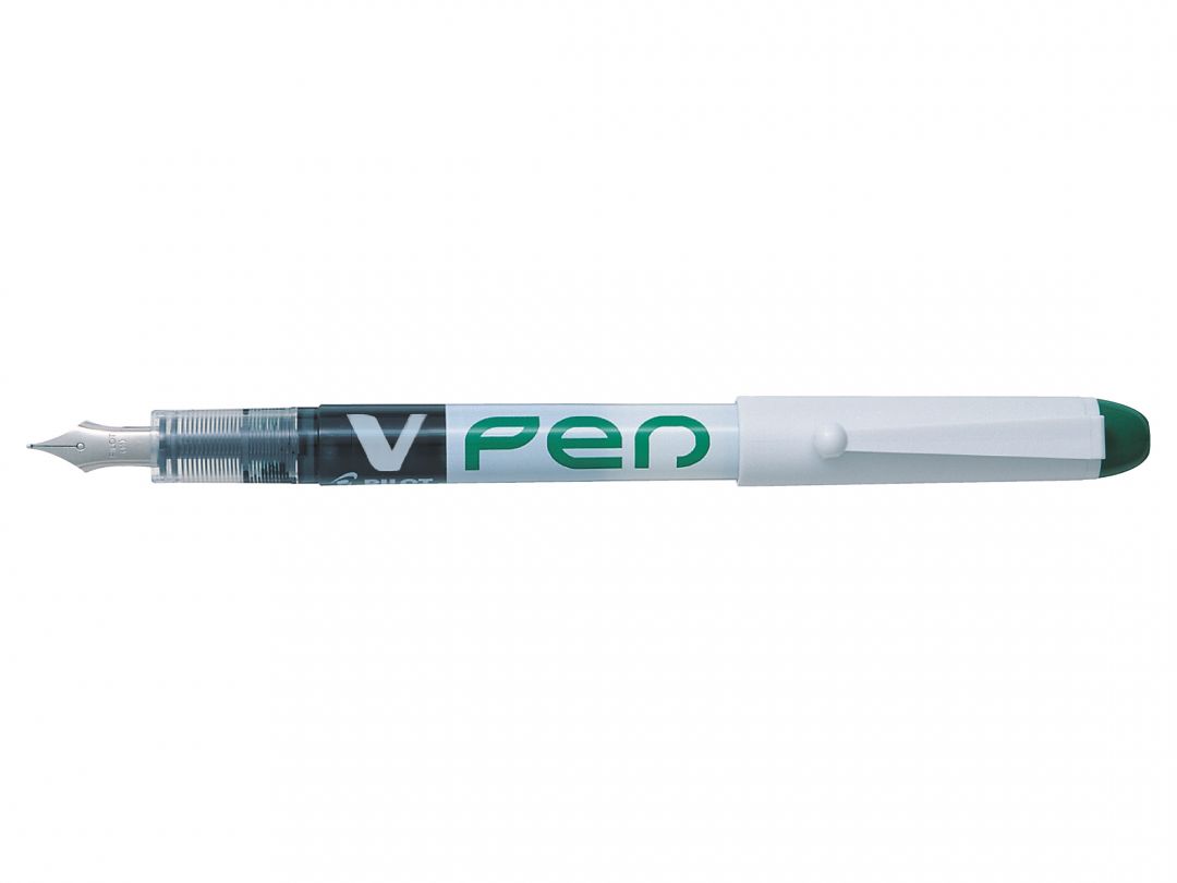 Pilot V-Pen Erasable Disposable Fountain Pen Green (Pack 12) - 4902505326547 - ONE CLICK SUPPLIES