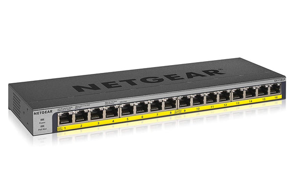 16 Port 76W PoE Gigabit Ethernet Switch - ONE CLICK SUPPLIES