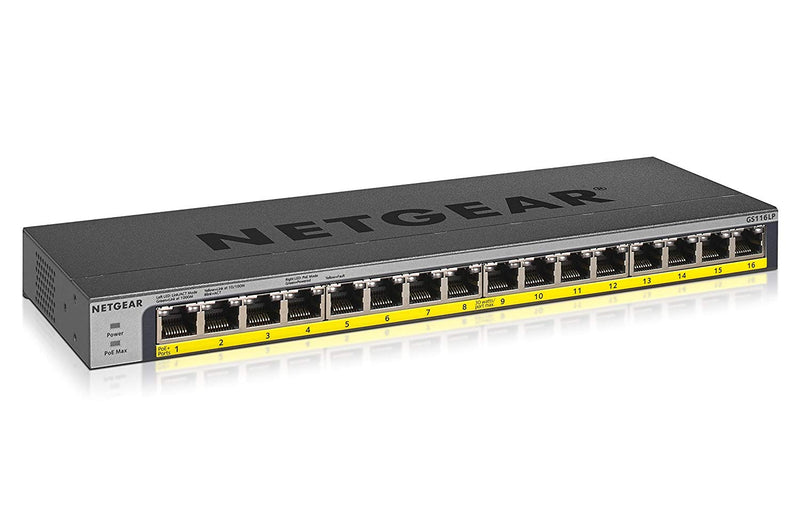 16 Port 76W PoE Gigabit Ethernet Switch - ONE CLICK SUPPLIES