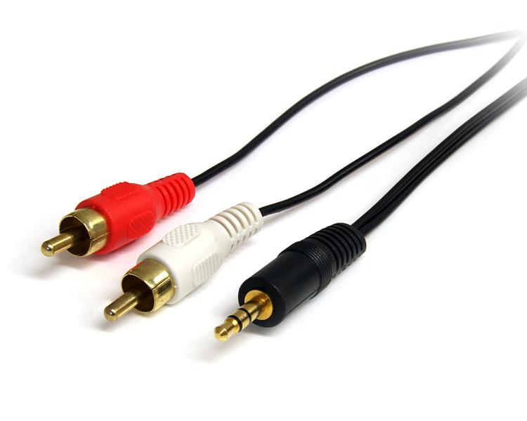 StarTech.com 6ft 3.5mm Male to 2x RCA Male - ONE CLICK SUPPLIES