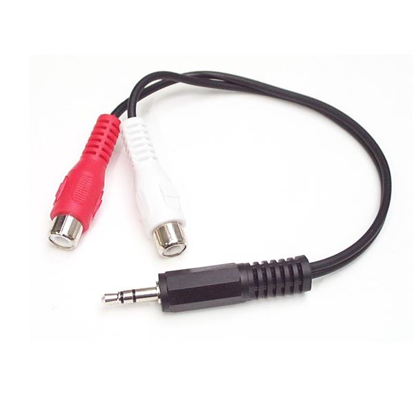 StarTech.com 6in 3.5mm Male to 2x RCA - ONE CLICK SUPPLIES