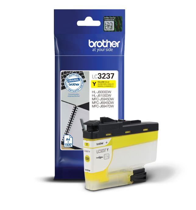 Brother Yellow Ink Cartridge 16ml - LC3237Y - ONE CLICK SUPPLIES