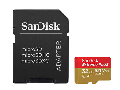 SanDisk Extreme Plus 32GB Class 10 UHS-I-U3 Micro SDHC - ONE CLICK SUPPLIES