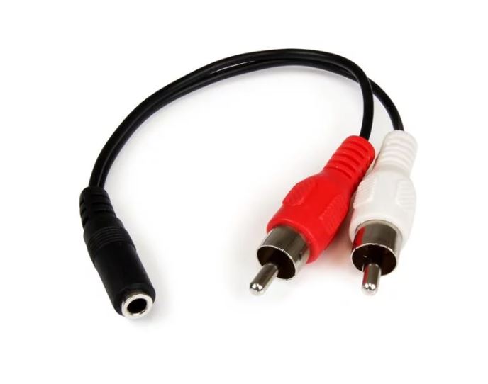 StarTech.com 6in Stereo Cable 3.5mm F to 2x RCA M - ONE CLICK SUPPLIES