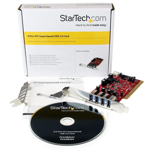 StarTech.com 4 Port SuperSpeed USB 3.0 PCI Card - ONE CLICK SUPPLIES