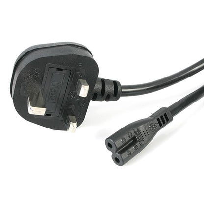 StarTech.com 1m C7 Laptop Power Cord 2 Slot UK - ONE CLICK SUPPLIES