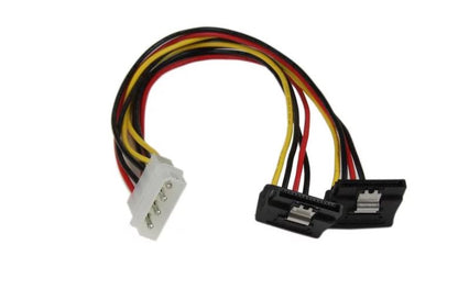 StarTech.com 12in LP4 to 2x Right Angle SATA - ONE CLICK SUPPLIES