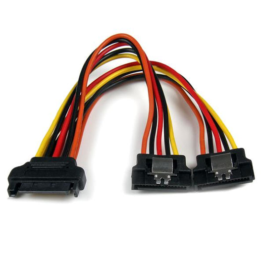 StarTech.com 6in Latching SATA Power Y Adapter - ONE CLICK SUPPLIES