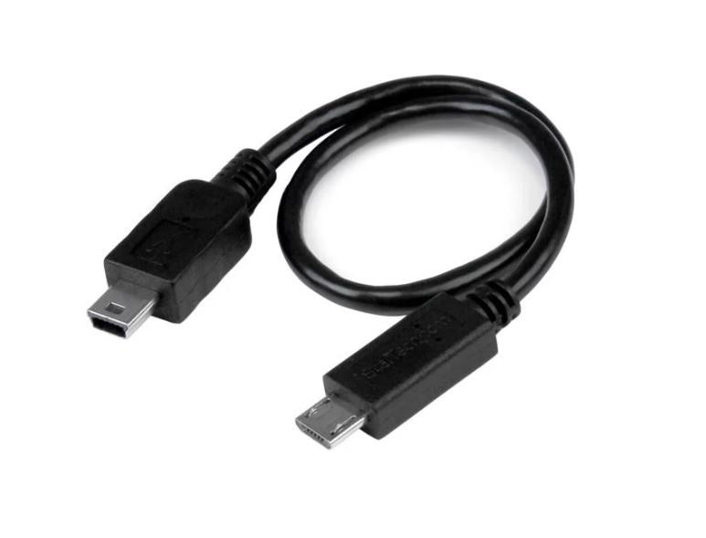 StarTech.com 8in USB OTG Cable Micro USB to Mini USB - ONE CLICK SUPPLIES