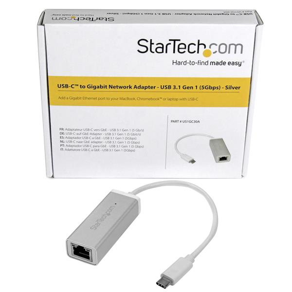 StarTech.com USBC to GbE Silver Network Adapter - ONE CLICK SUPPLIES