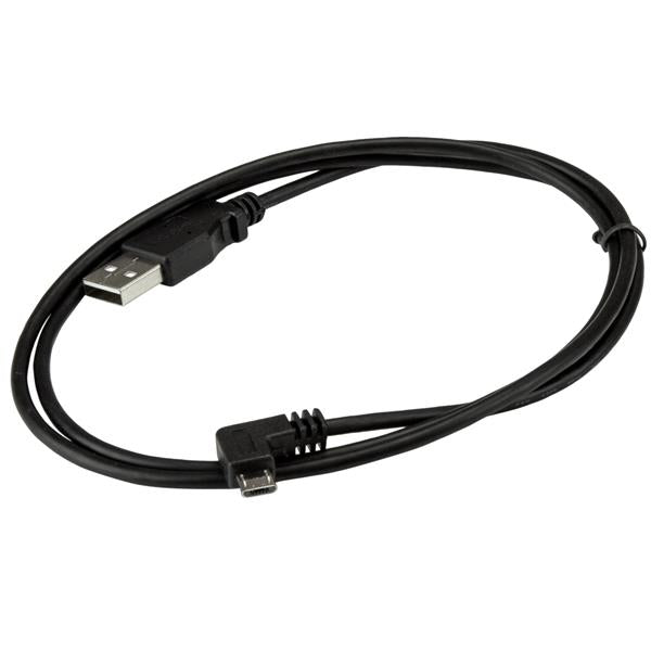 StarTech.com 1m A to Right Angle Micro USB Cable - ONE CLICK SUPPLIES